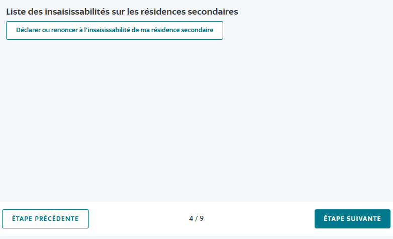 Liste des insaisissabilités sur les résidences secondaires