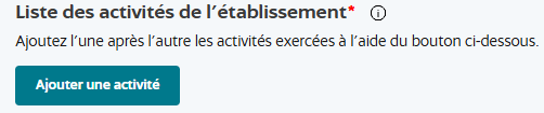 Bouton Ajouter une activité
